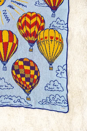 Hot Air Balloons And Sunshine Mini Knit Throw Blanket Calhoun Co