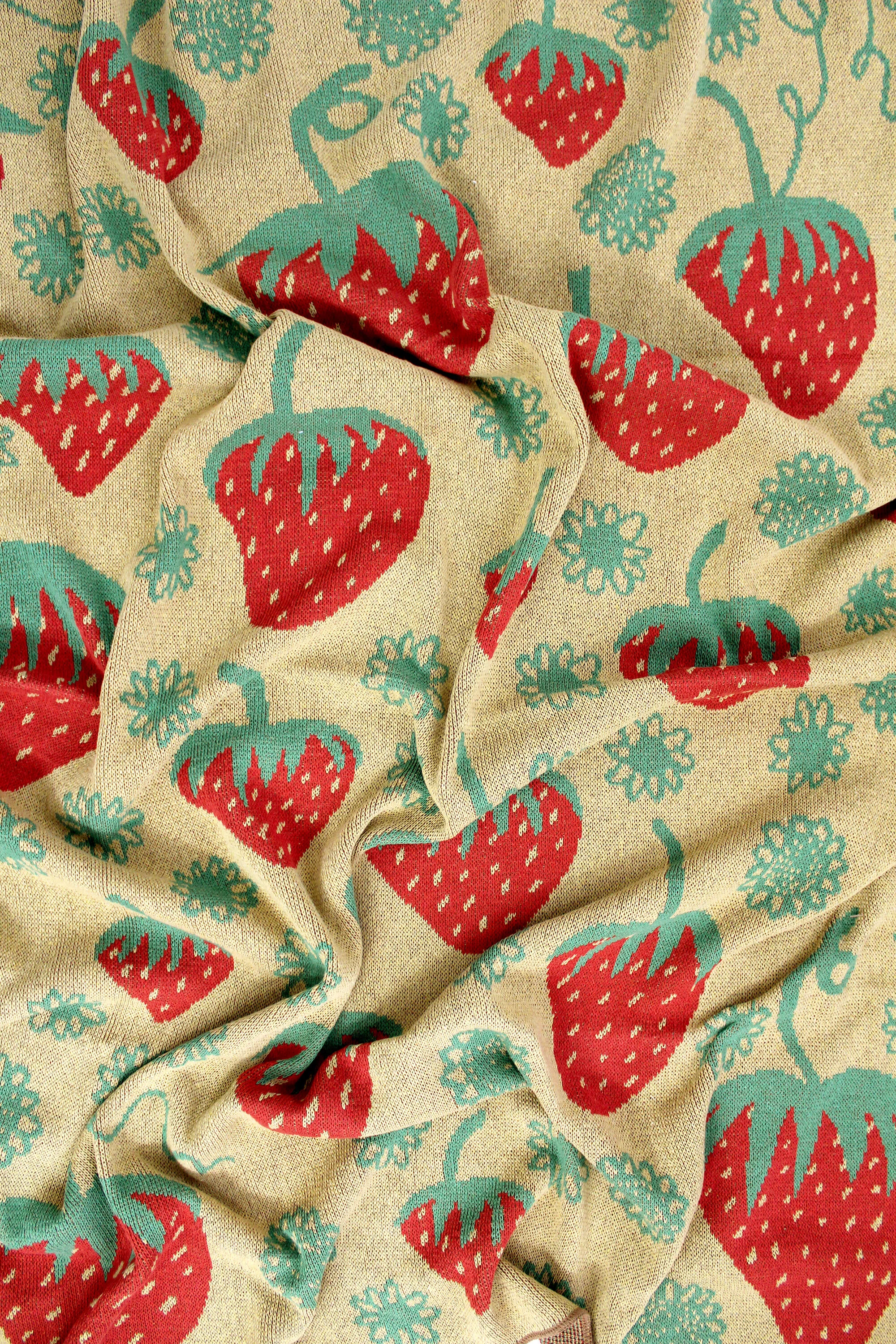 Strawberry Field Knit Blanket By Calhoun &amp; Co.