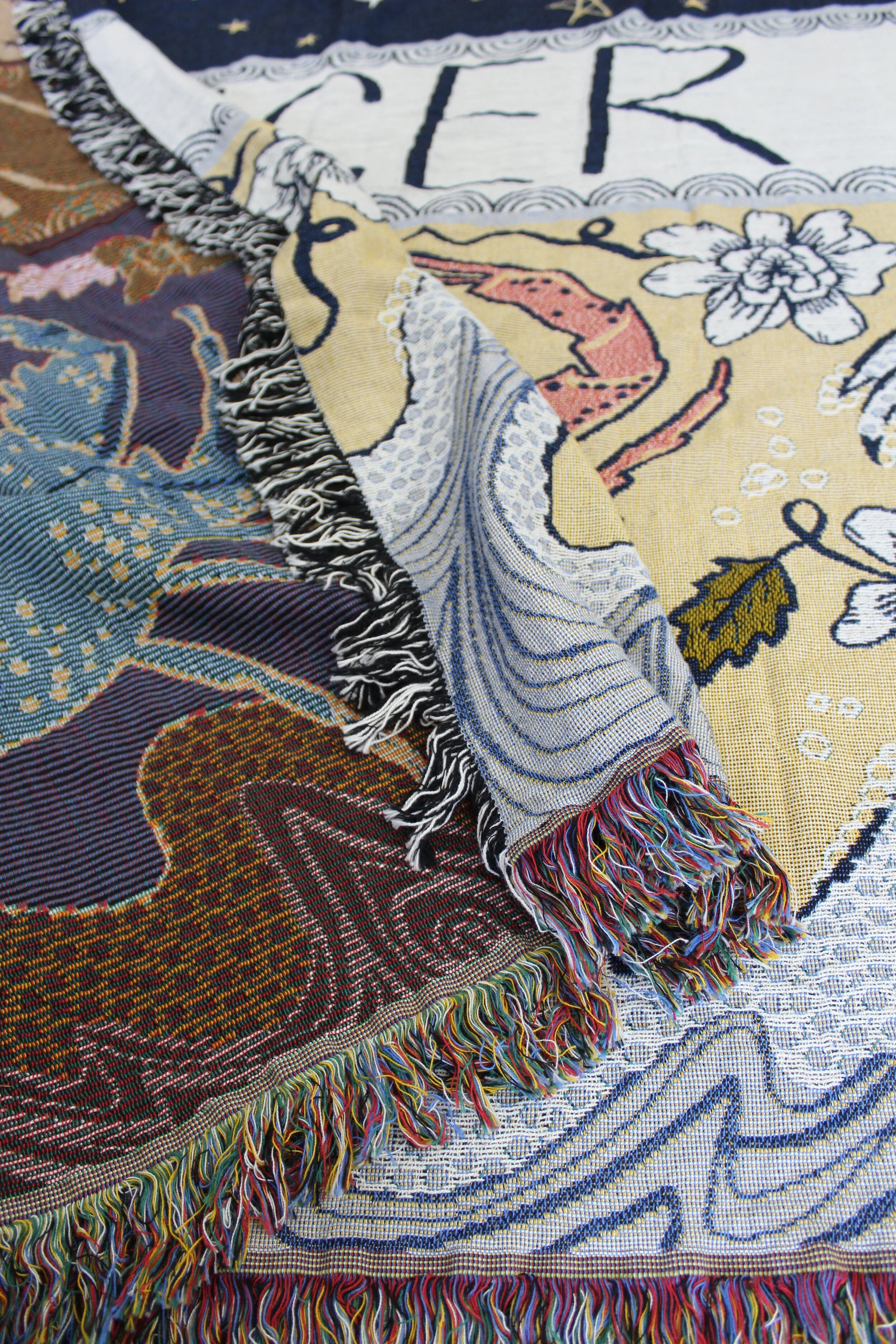 Zodiac Blanket by Calhoun & Co. - Dorm Room Decor Stars Astrology