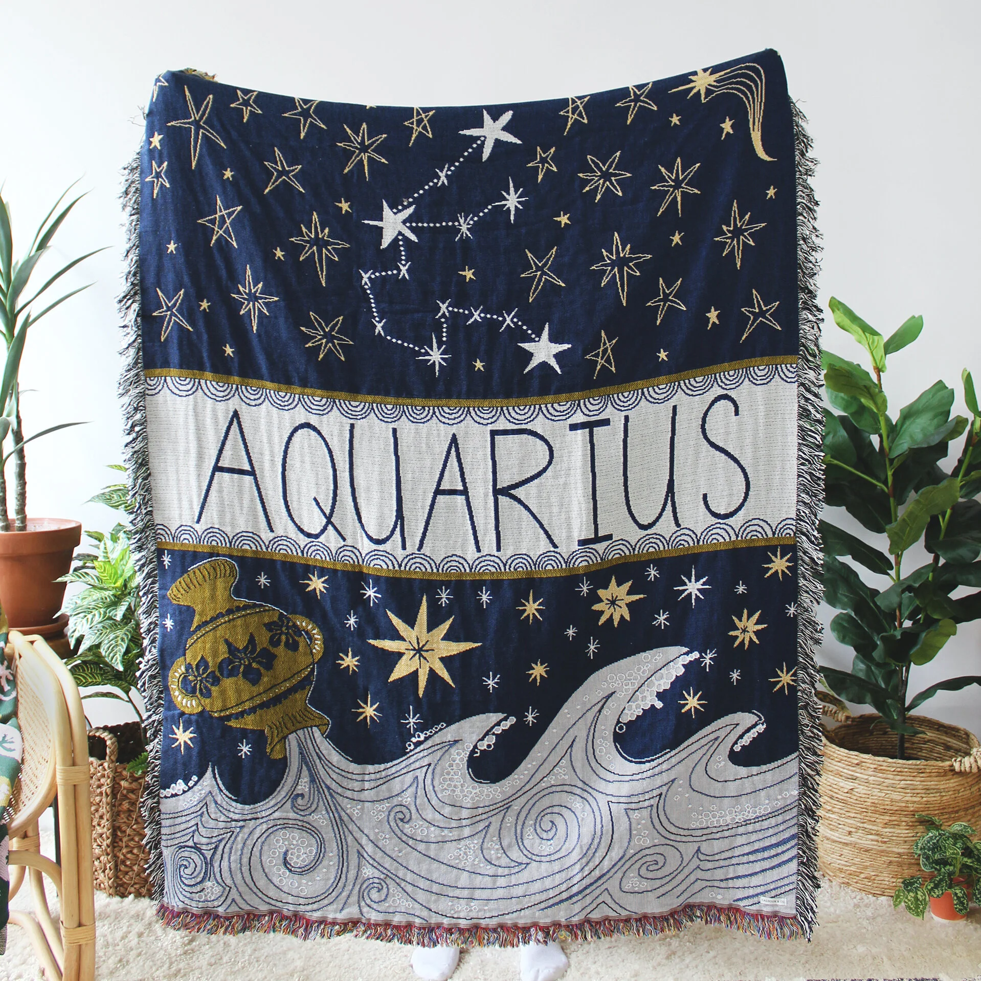 ZODIAC AQUARIUS BLANKET IMG_2117.JPG