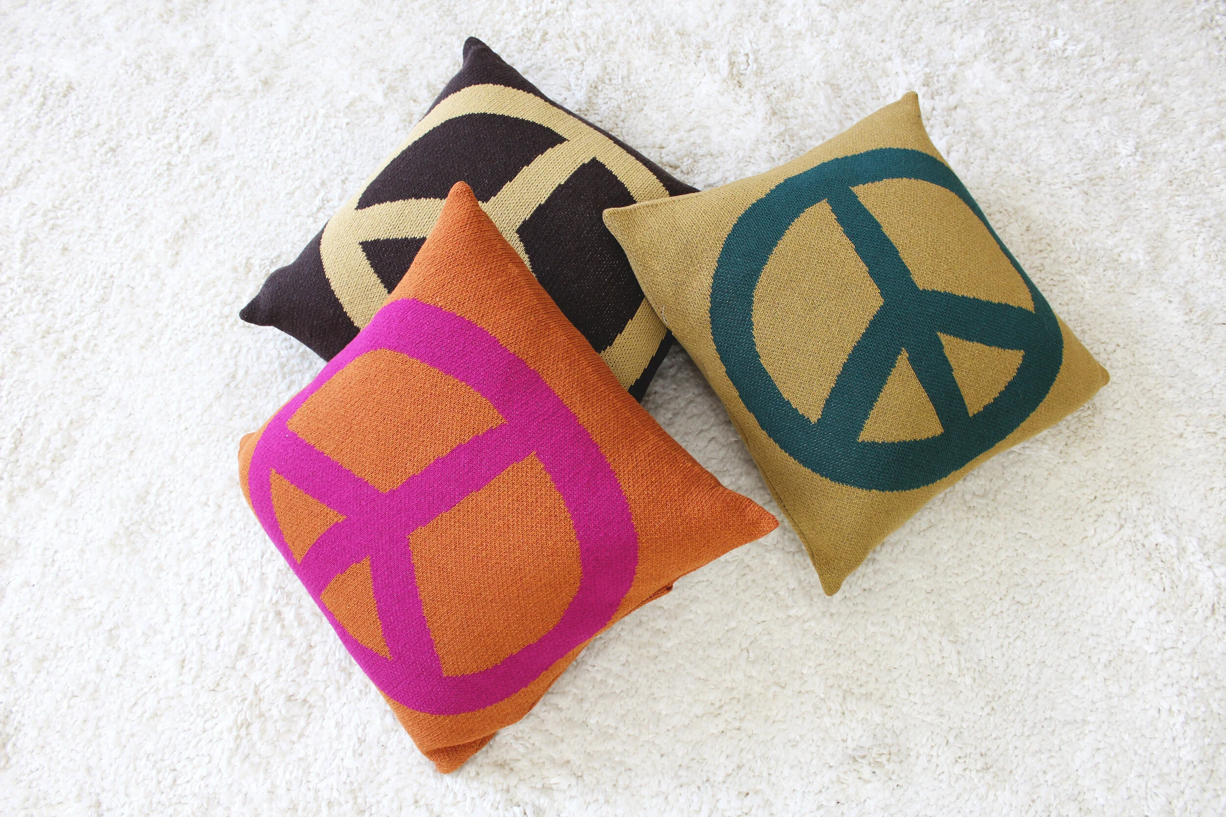 Peace Sign Pillow in Woodstock Green by Calhoun & Co. (Copy) (Copy) (Copy) (Copy)