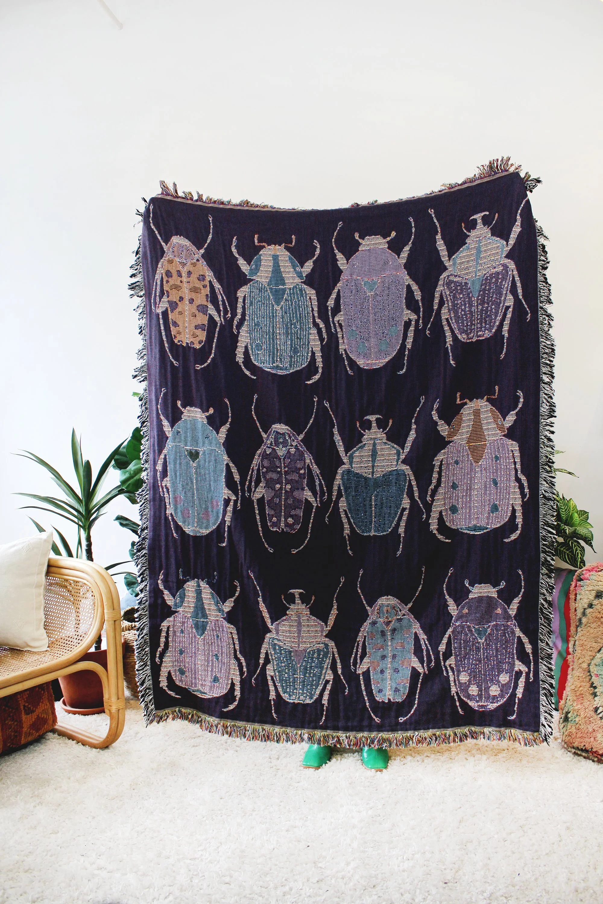 Beetle Party Tapestry Blanket 1 IMG_3612.JPG