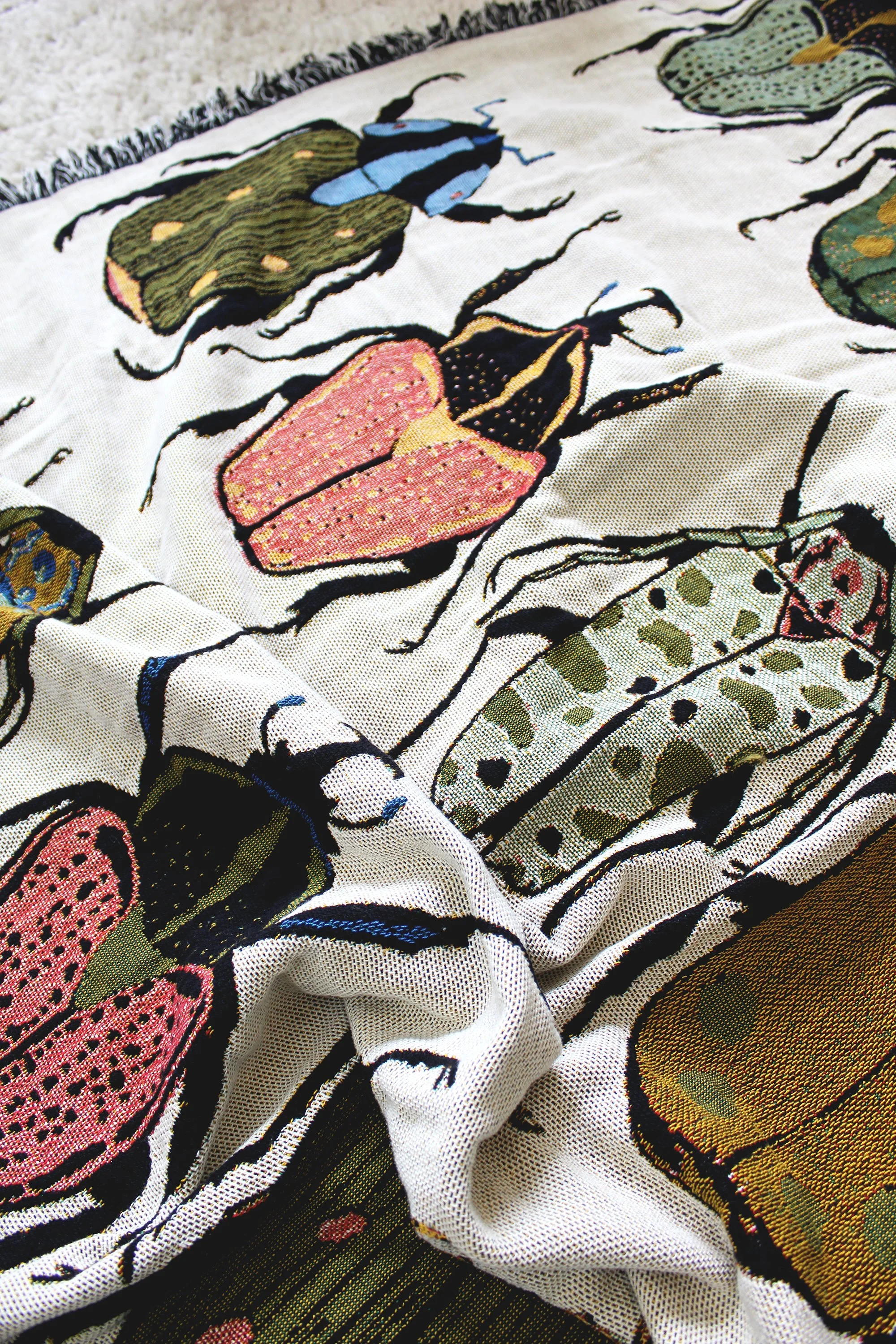 Beetle Party Tapestry Blanket 1 IMG_3631.JPG