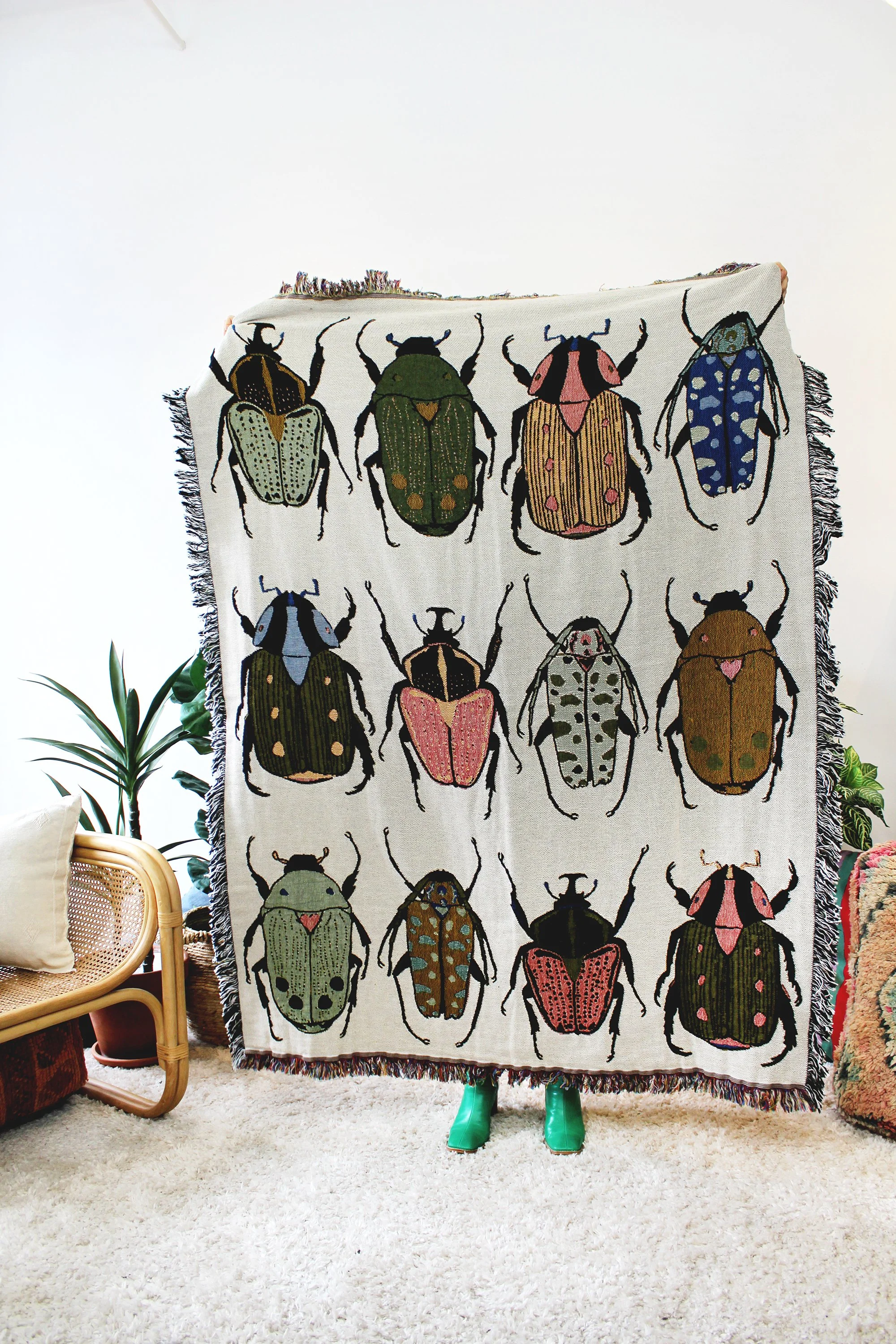 Beetle Party Tapestry Blanket 1 IMG_3597.JPG