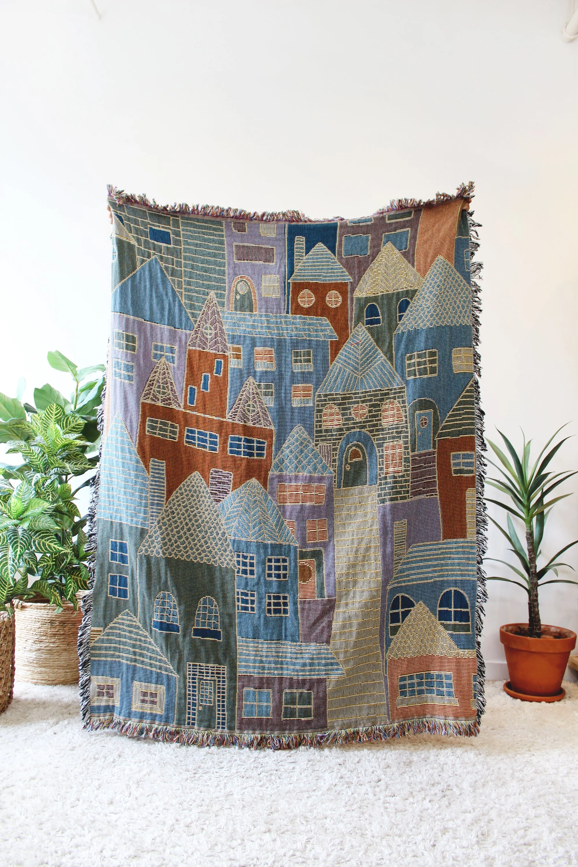 House Blanket by Calhoun & Co. Colorful Home Decor House Warming Gift First Home Unique Decor and Gifts New York