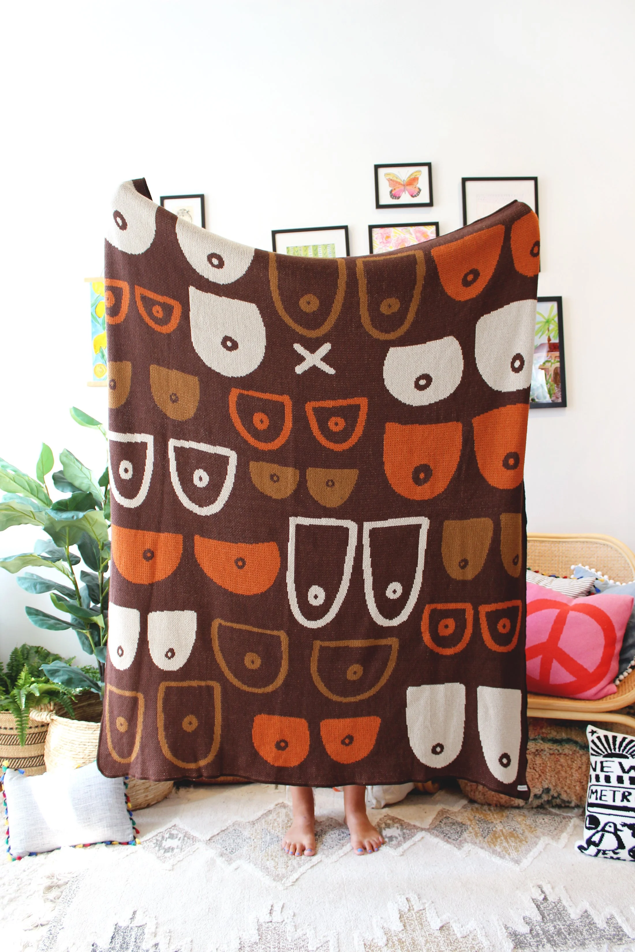 Boob Blanket by Calhoun & Co. Best Friend Gift Boobie Print