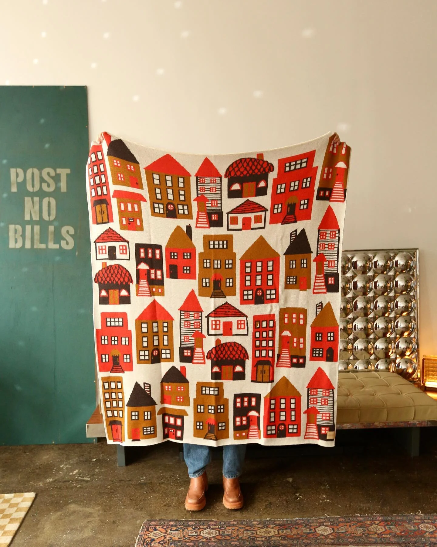 Dream Neighborhood Merino Wool Blanket. A cozy dream. ❤️🧡🤎 photo by @sammytunisphotography