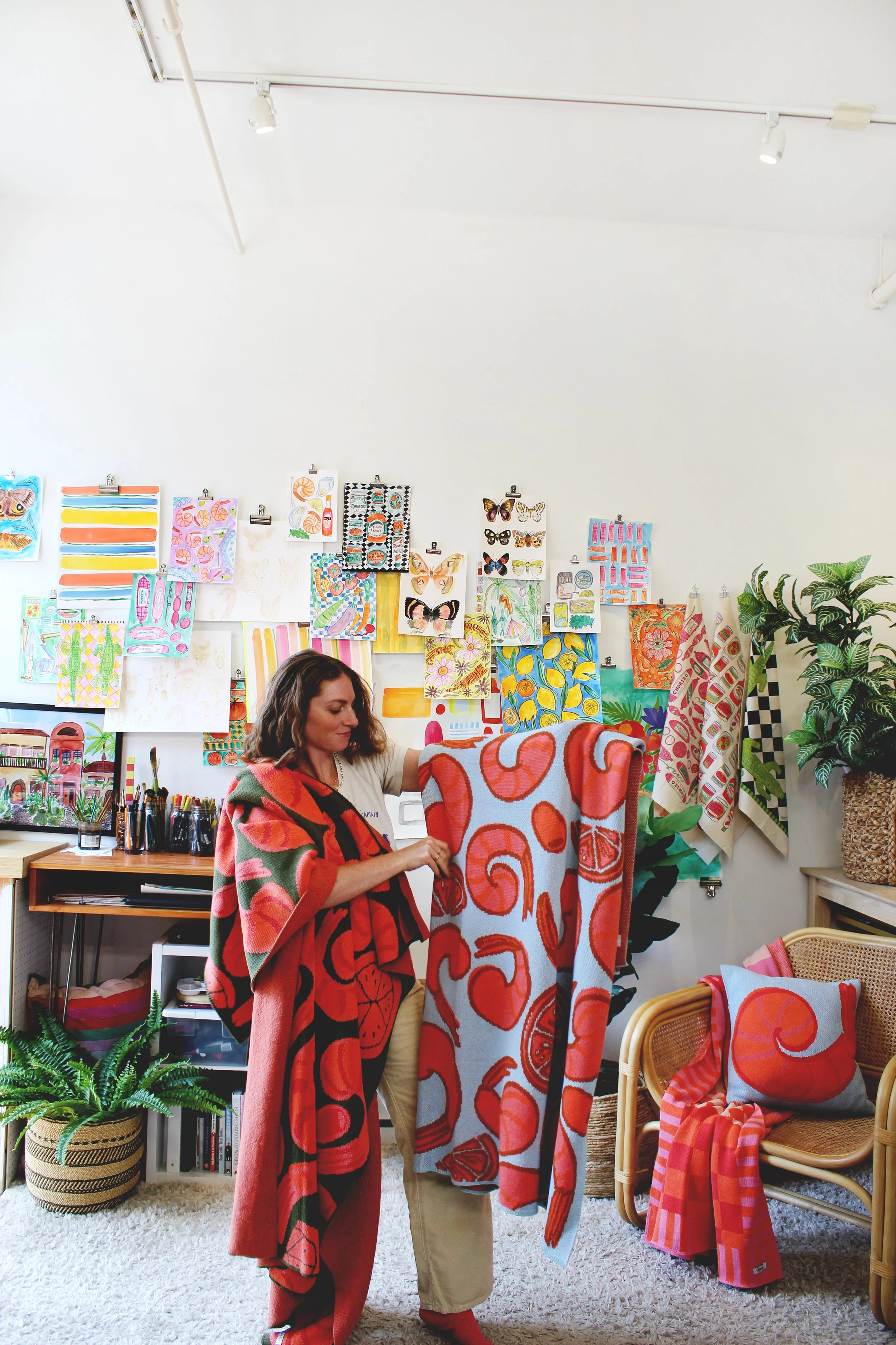 Knit Blankets - Shrimp Cocktail IMG_7177.JPG