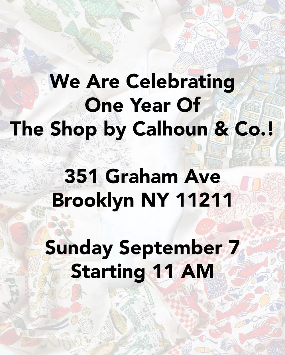 📣 It&rsquo;s an announcement kind of a week. If you&rsquo;re local - come on through this Sunday, September 7 to help us celebrate 1 year of The Shop &hellip; Plus! 9 years of Calhoun &amp; co.! We&rsquo;re releasing a few of our new designs at the 