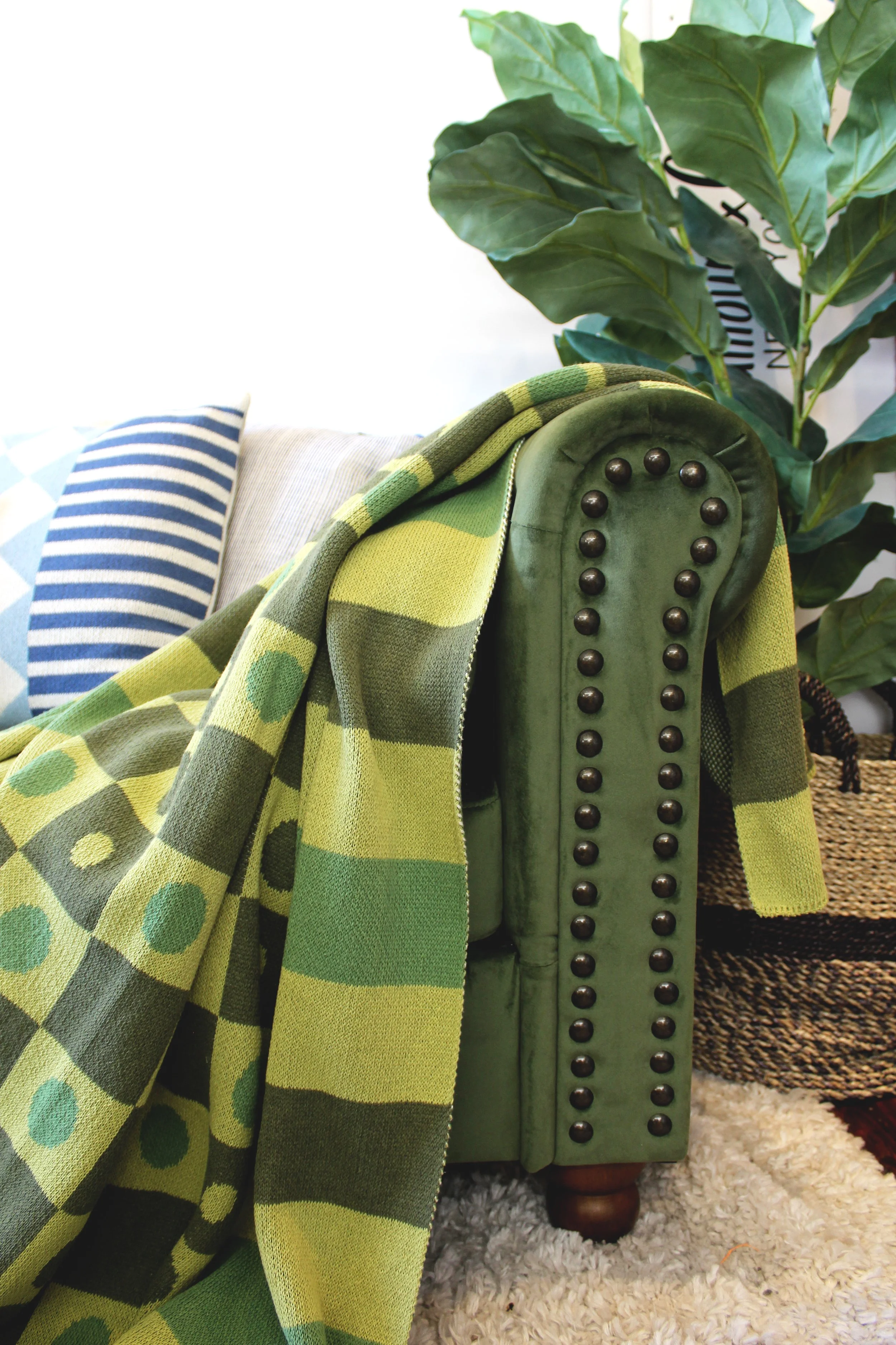 Knit Blanket Checkmate Mind YOUR PEAS IMG_1844.JPG
