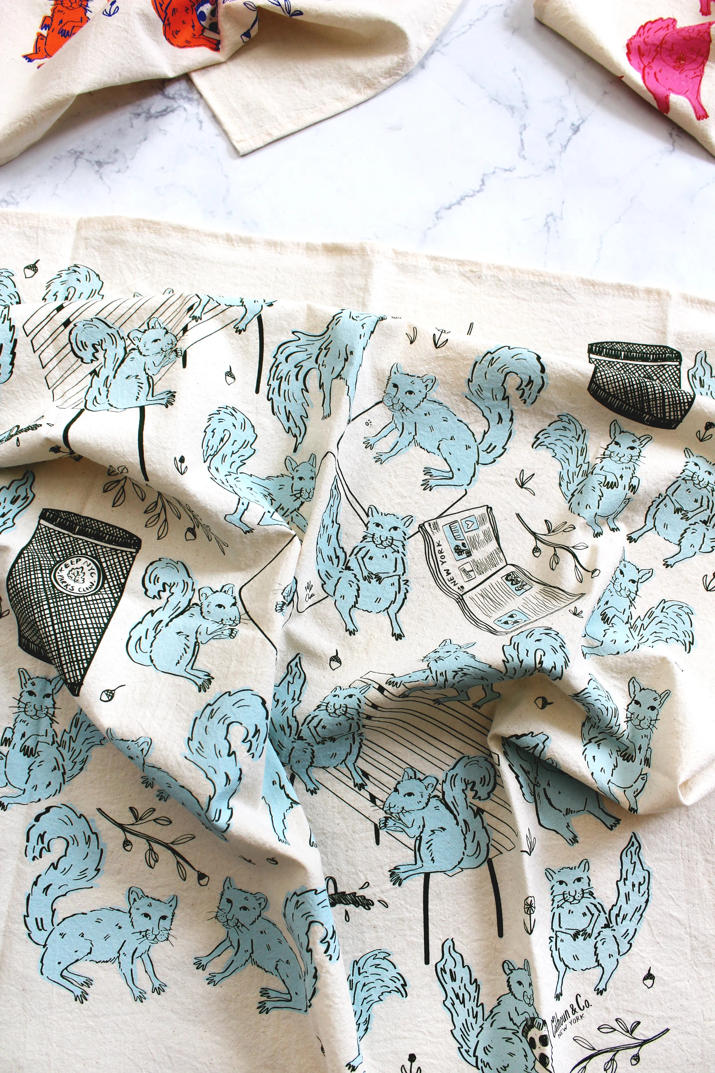Tea Towel Squirrels Galore IMG_2478.JPG