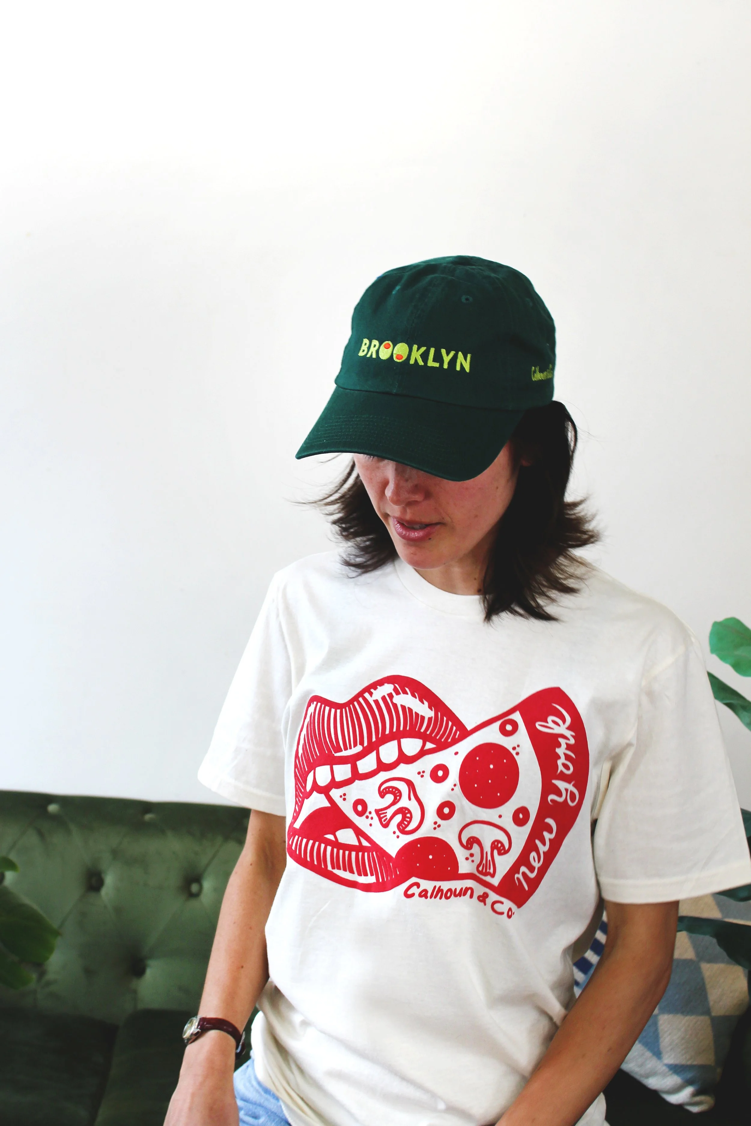 Apparel Pizza Mouth Tee Brooklyn Olive Hat IMG_2196.JPG