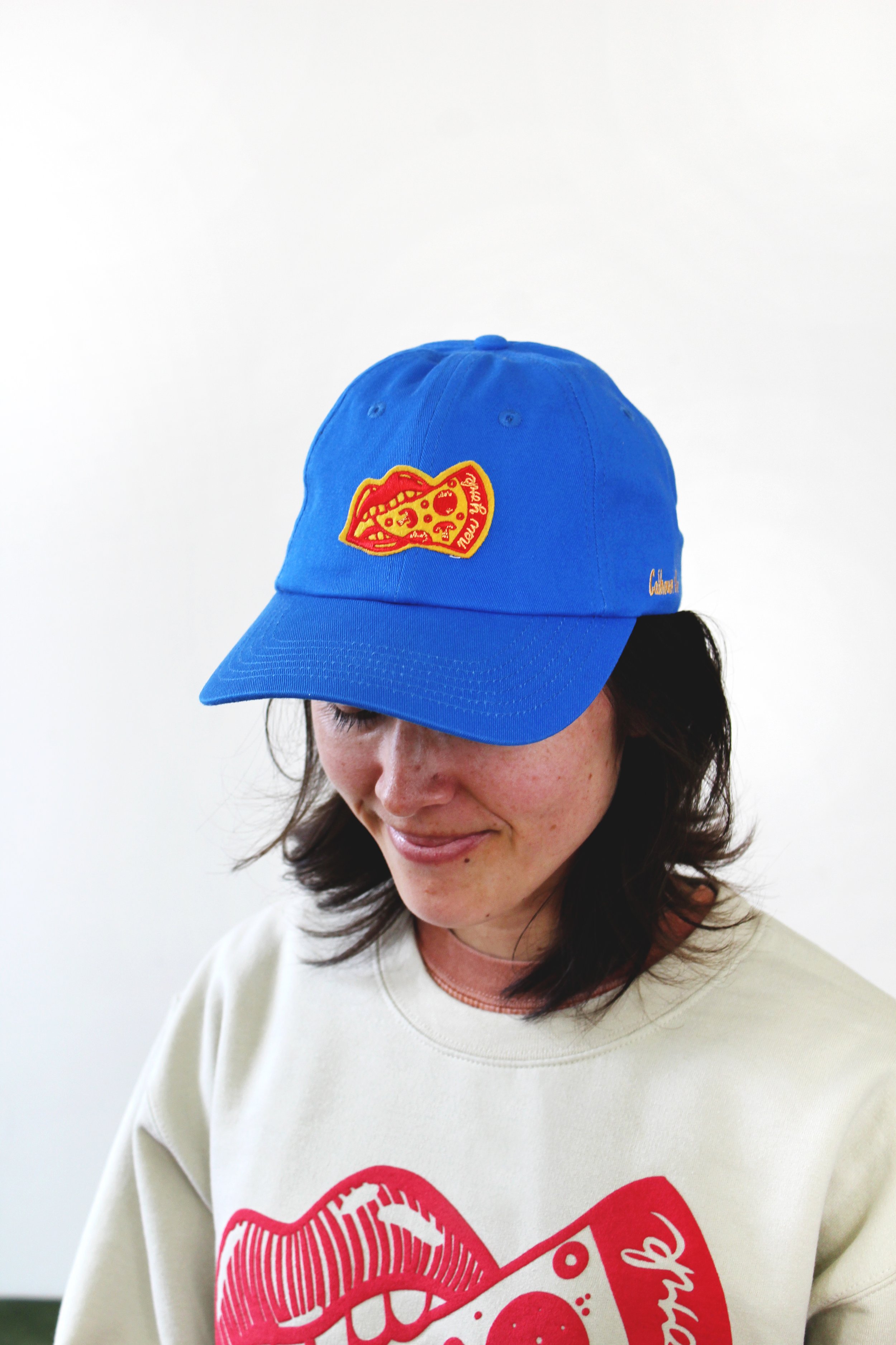 Apparel Pizza Mouth Hat Blue IMG_2162.JPG
