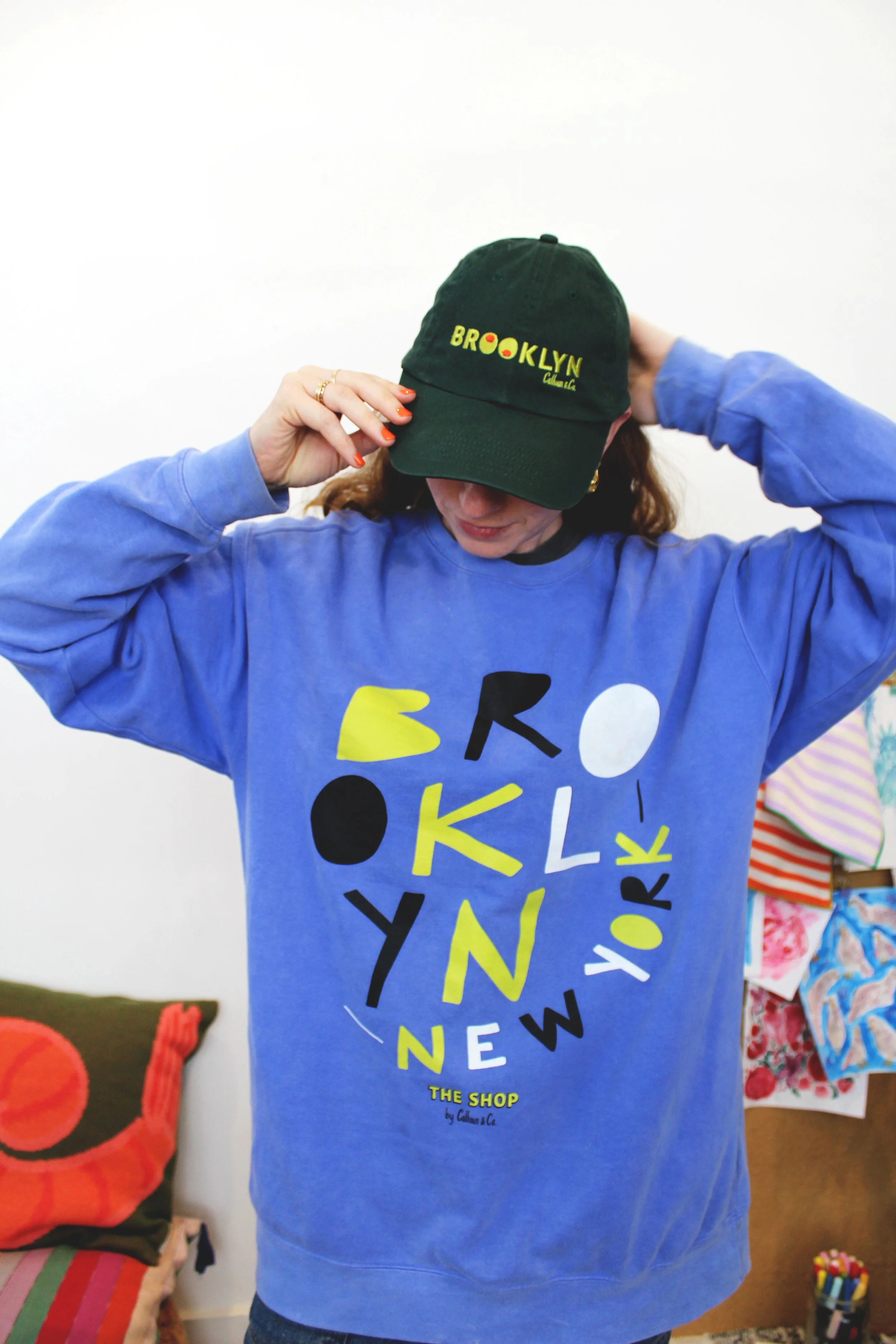 apparel sweatshirt brooklyn blocks brooklyn olive hat IMG_9385.JPG