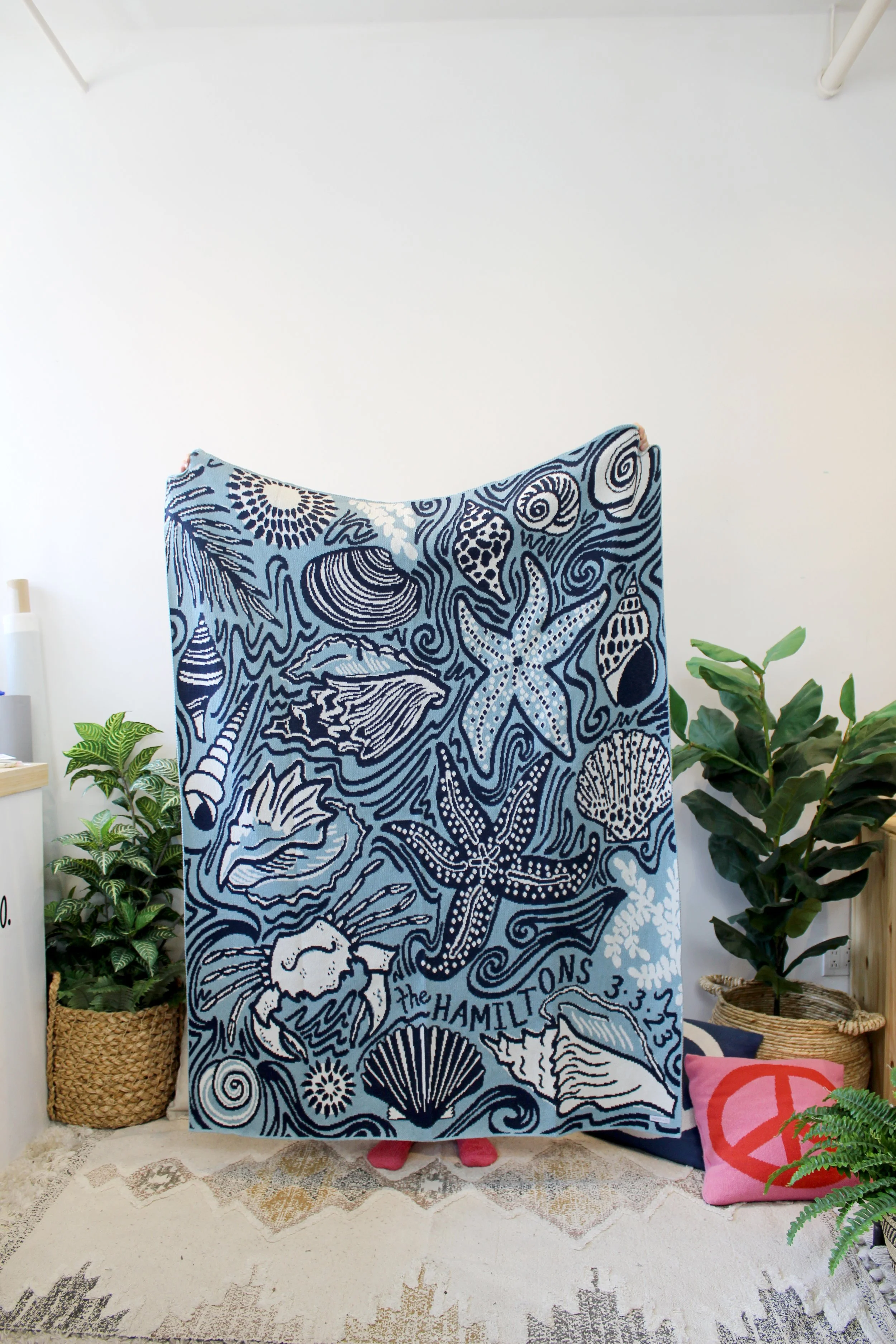 Custom Blanket Name Date Beach IMG_6457.JPG