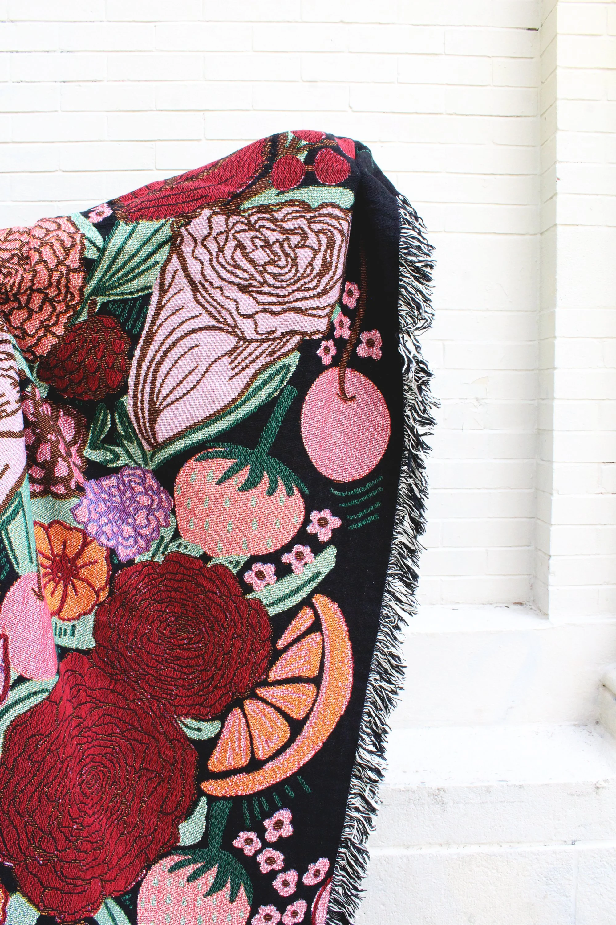 Romantic Christmas Print Floral Blanket by Calhoun & Co. Brooklyn NY Gift Shop