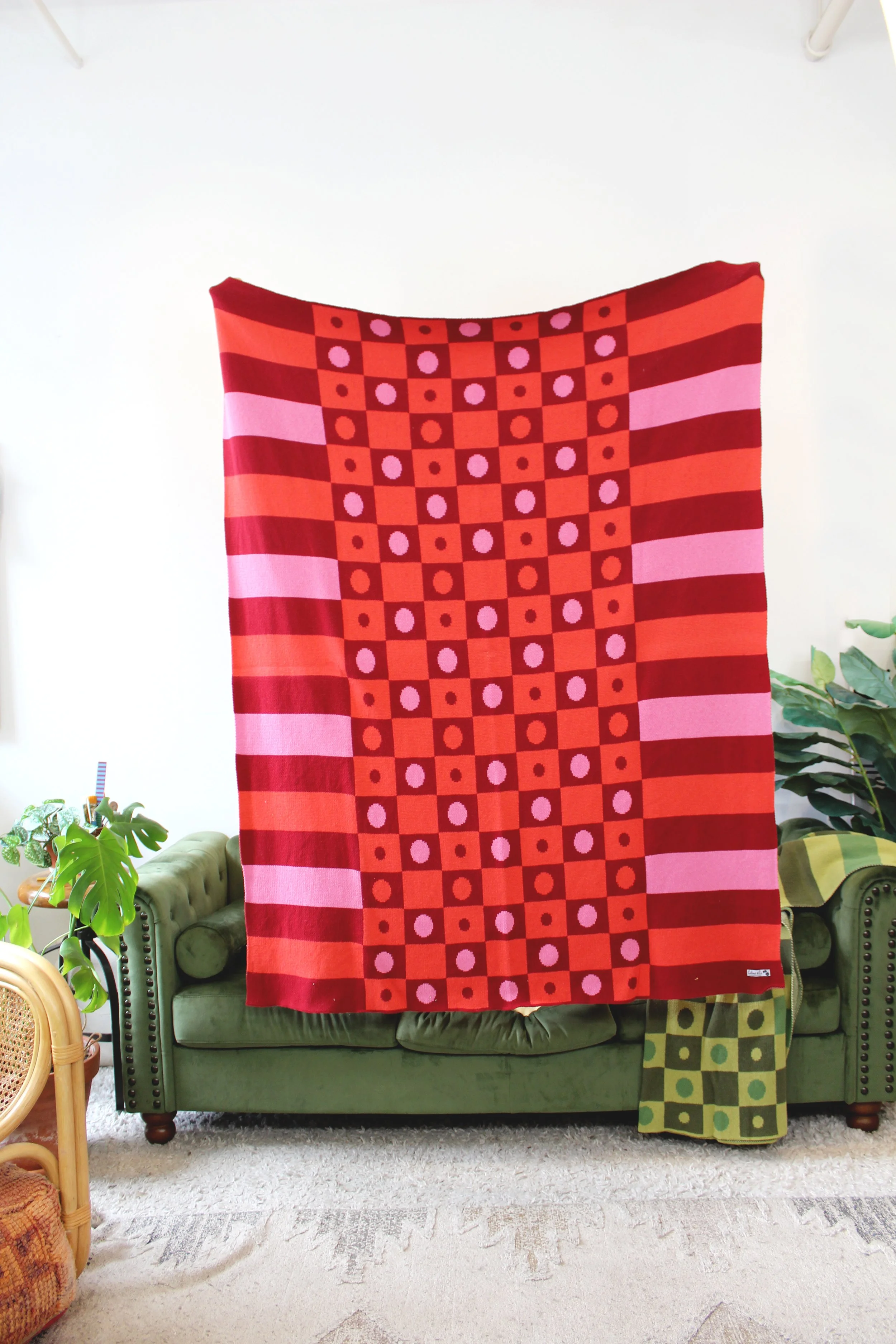 Knit Blanket Checkmate Bring Home the Bacon IMG_2347.JPG