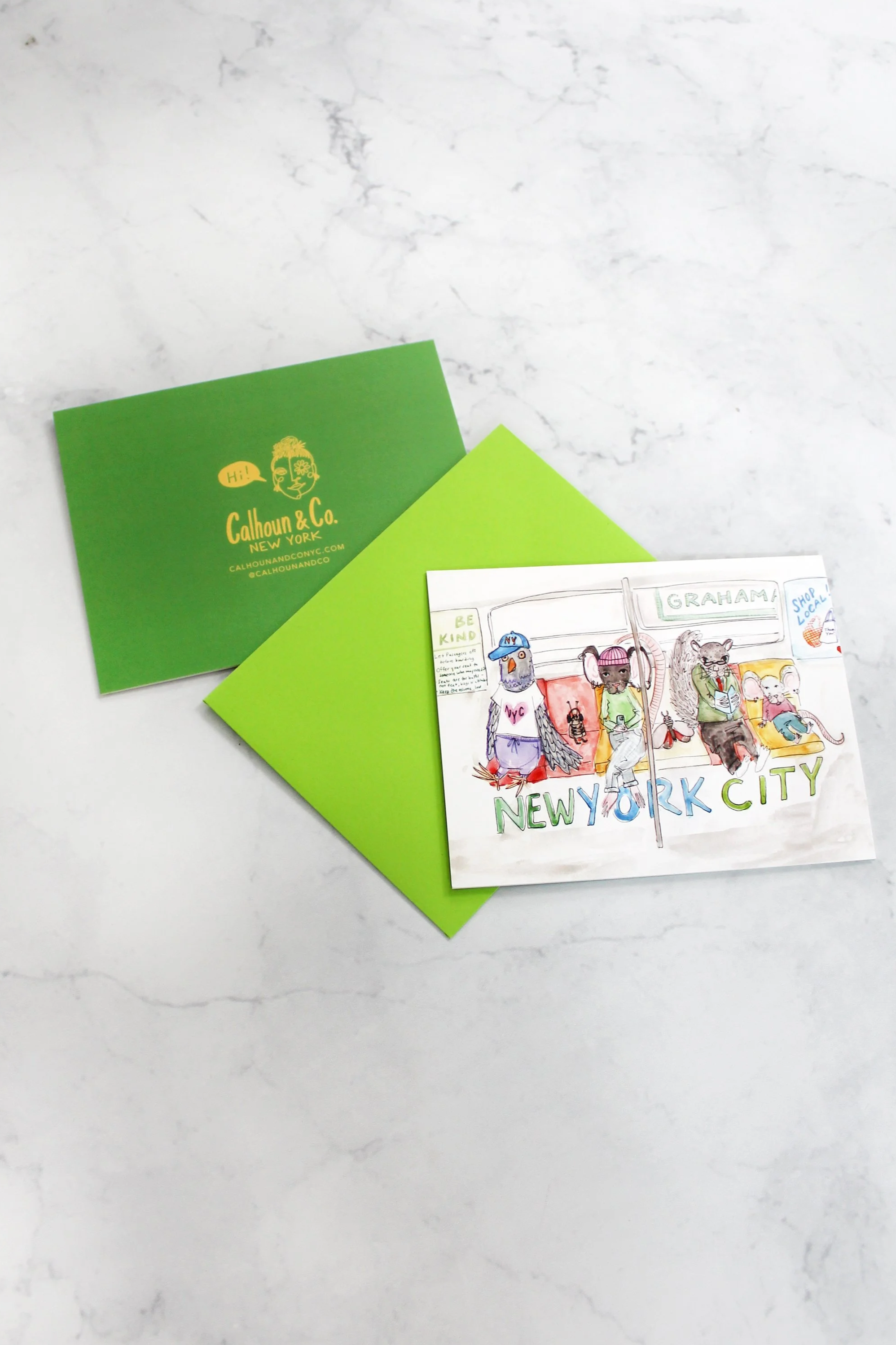 New York City Subway Creatures Greeting Card