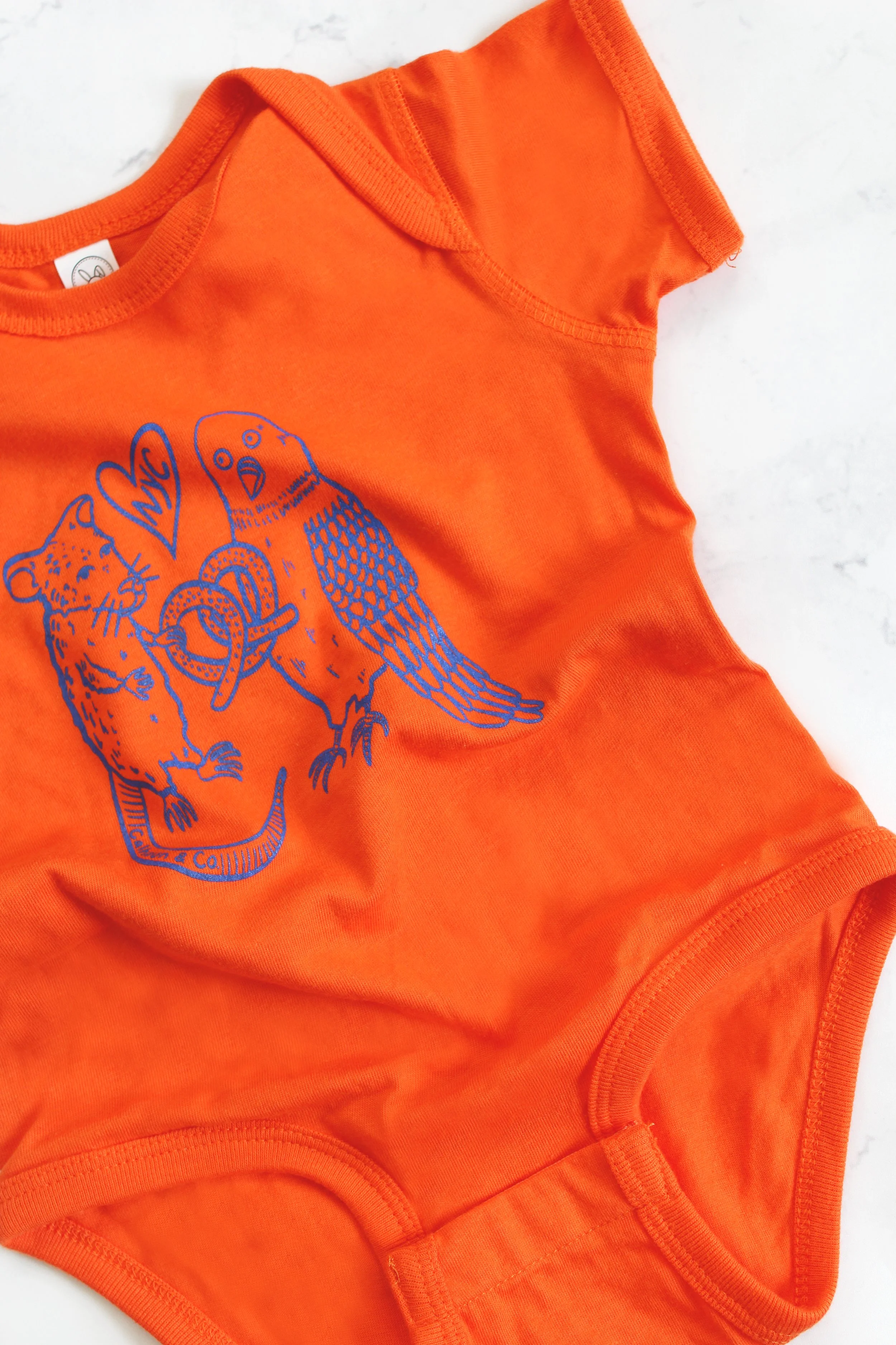 Apparel Onesie Pigeon rat love nyc blue orange IMG_2526.JPG