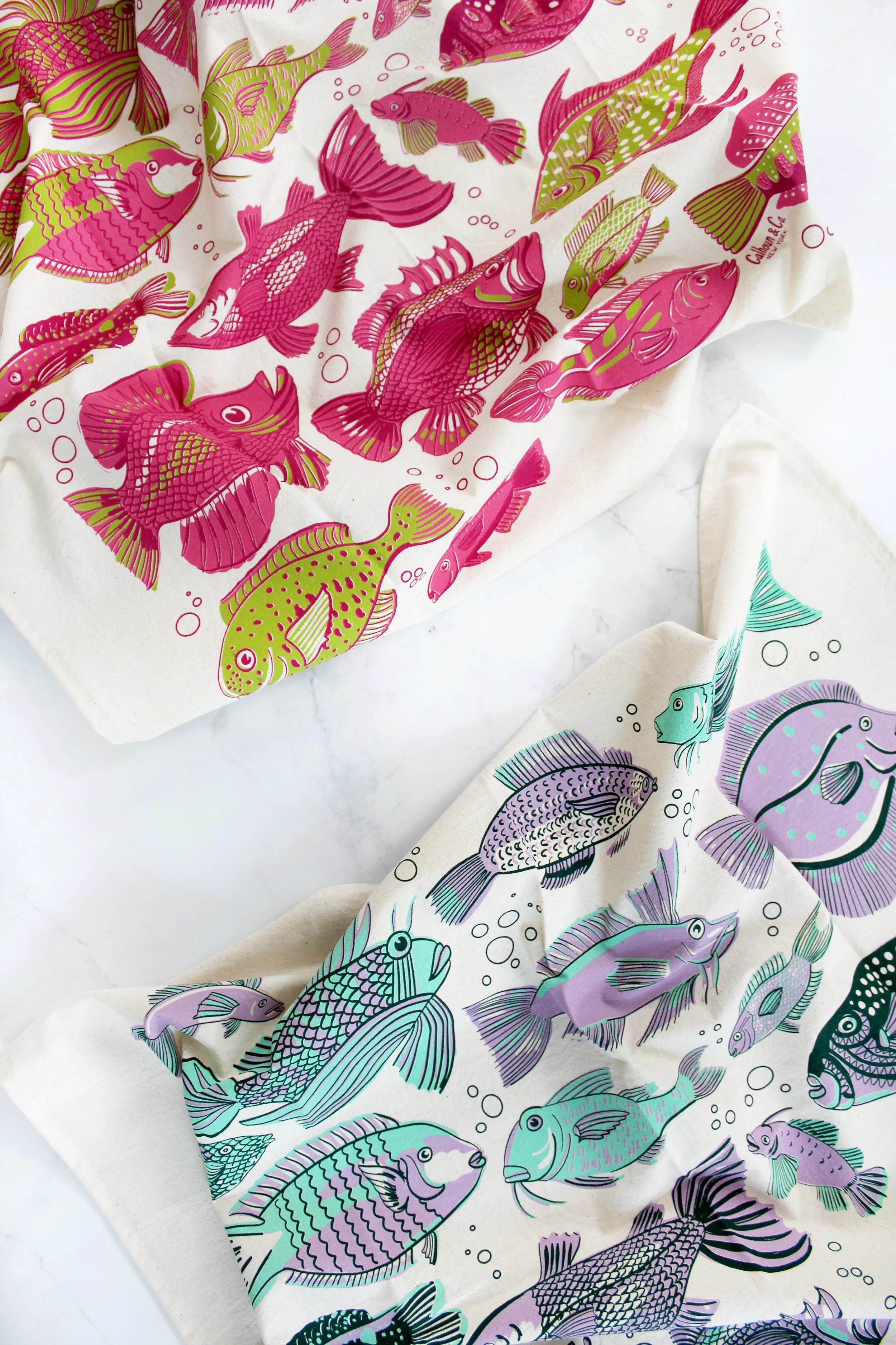 Go Fish Screen Printed Tea Towel SCREEN PRINTED TEA TOWEL