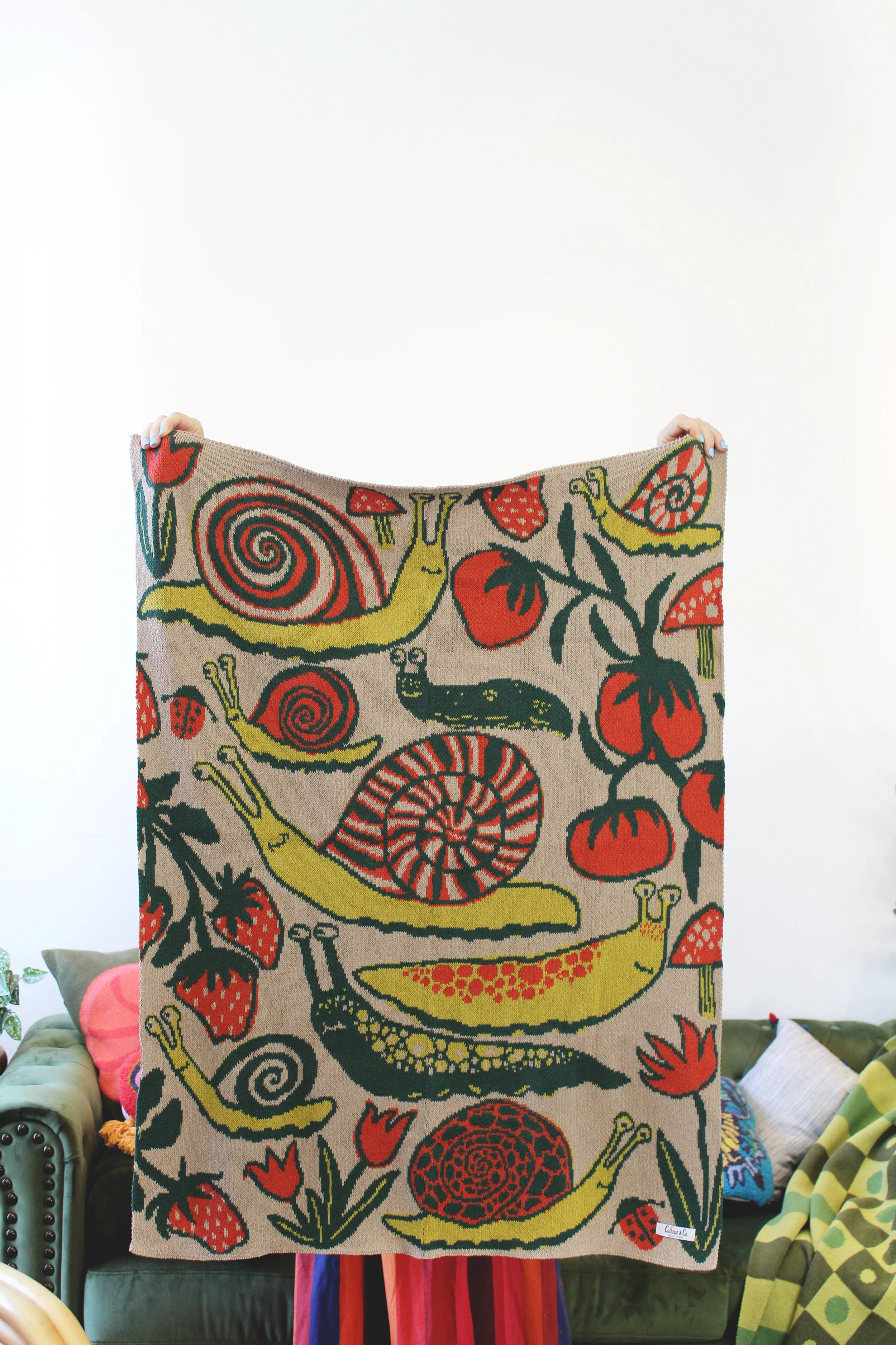 Knit Blanket Mini - Slug Love - Ladybug IMG_1836.JPG