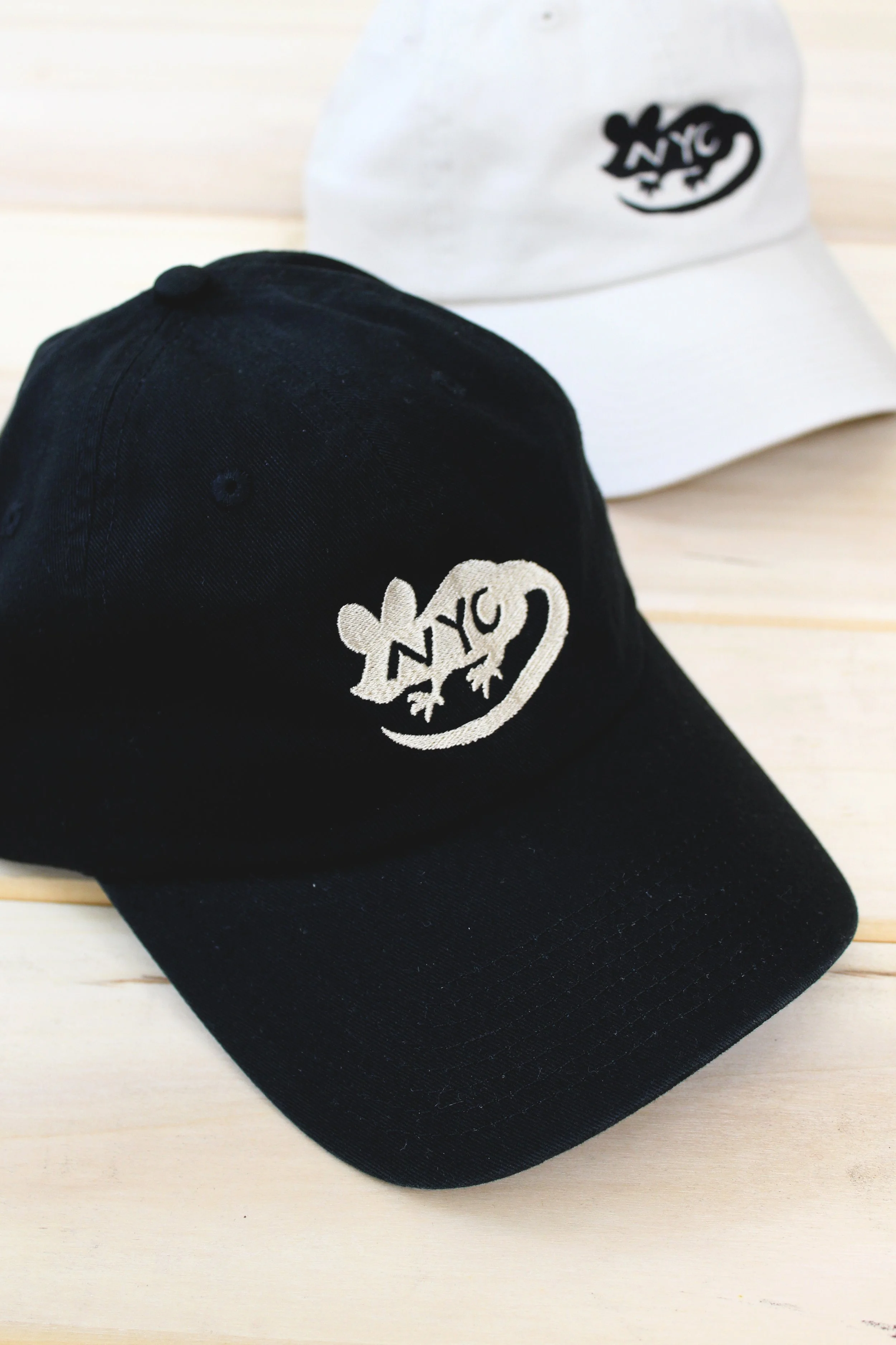 NYC Rat Hat by Calhoun & Co - Embroidered Black and white hat New York city gifts