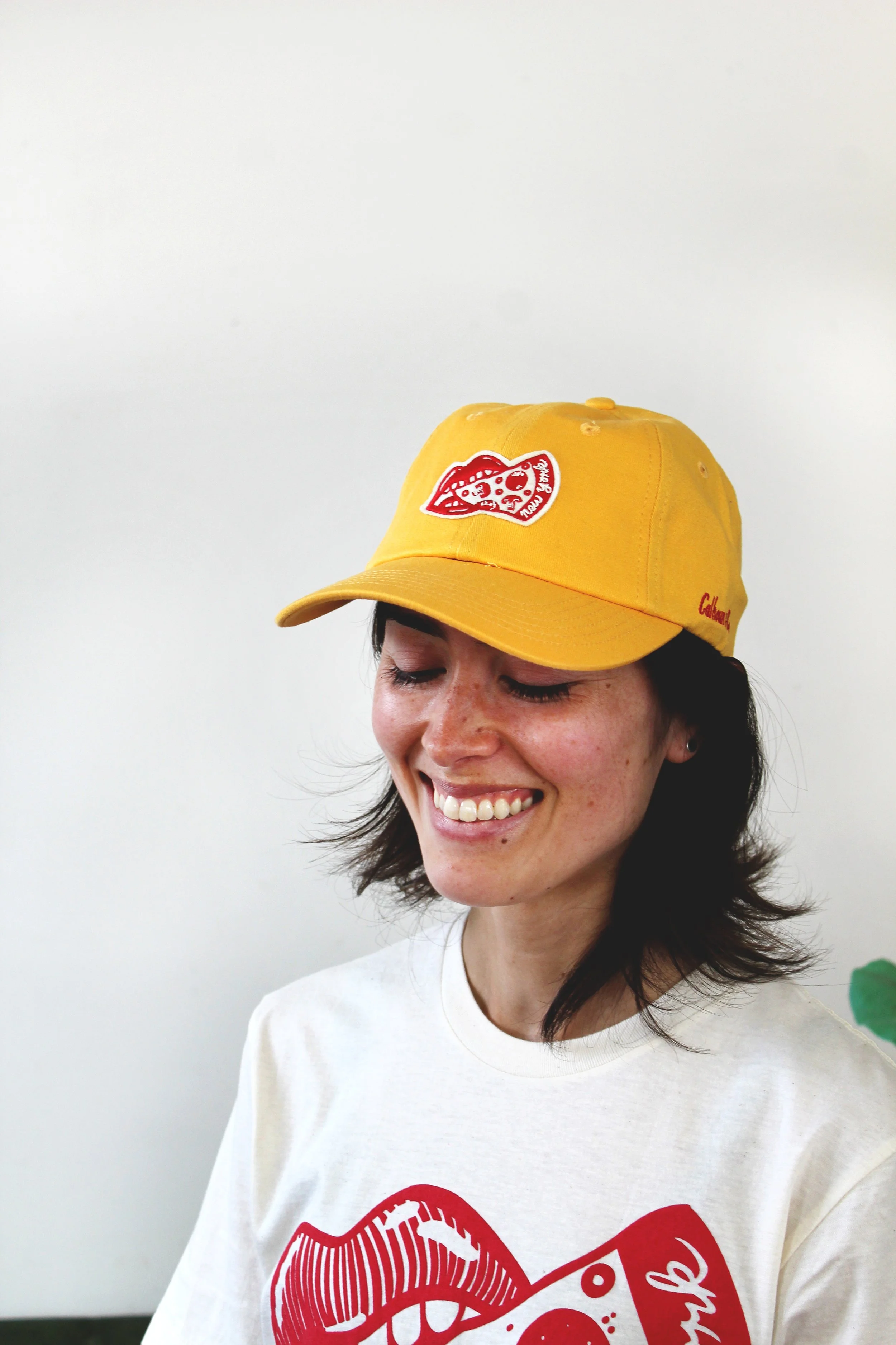 Apparel Pizza Mouth Tee Hat Yellow IMG_2190.JPG
