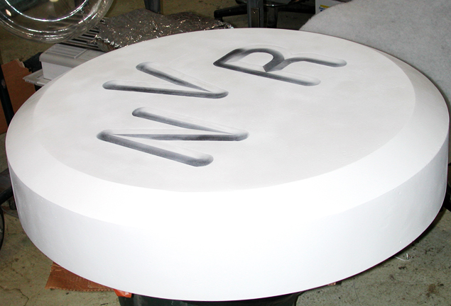 giant pill raft prop for ocean scene