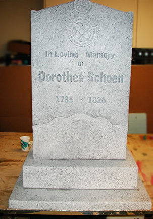 Fake tombstone prop