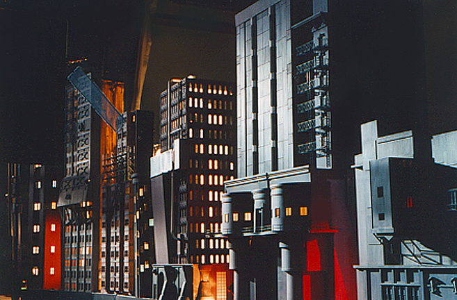 Miniature Gotham city model