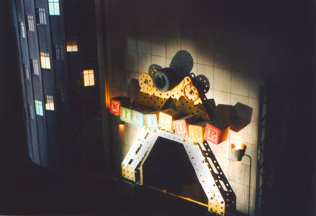 Miniature city for lube commercial