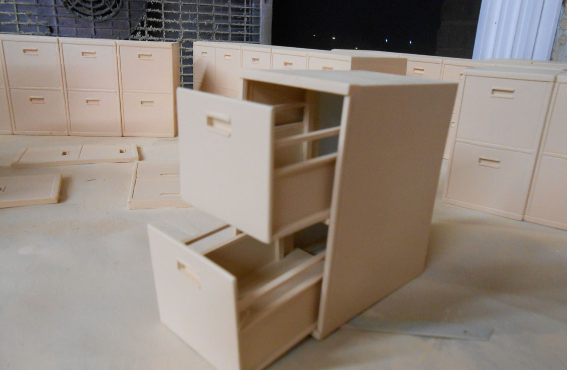 Miniature File Cabinets for The Daily Show