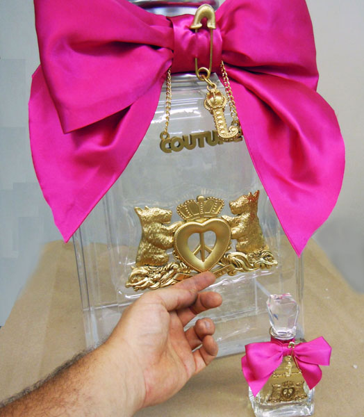 Oversized perfume bottle for Juicy Couture