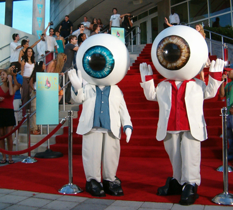 Clothes, Shoes and Oversized Eyeball Costumes