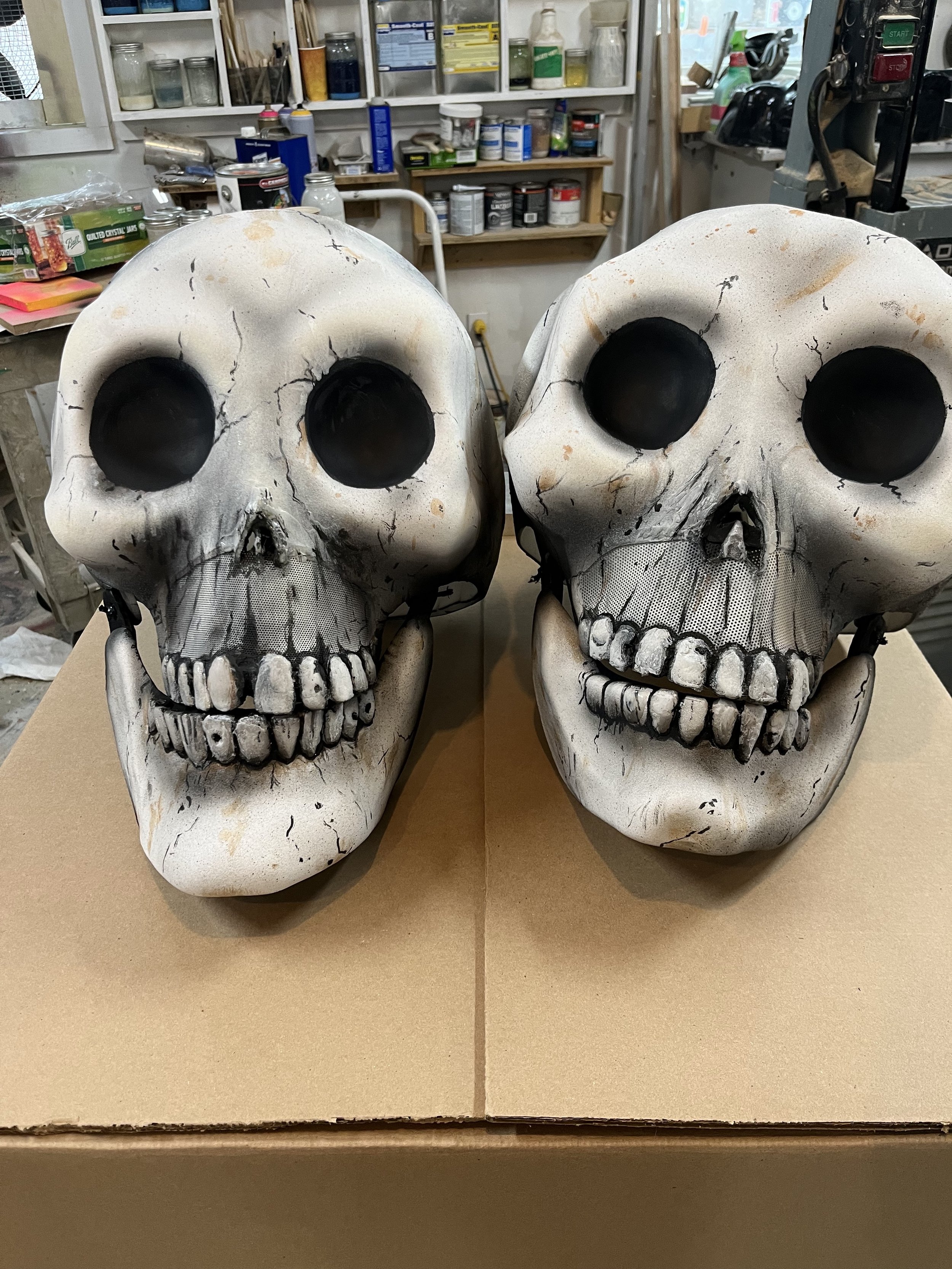 Skelly masks for Beetlejuice the musical