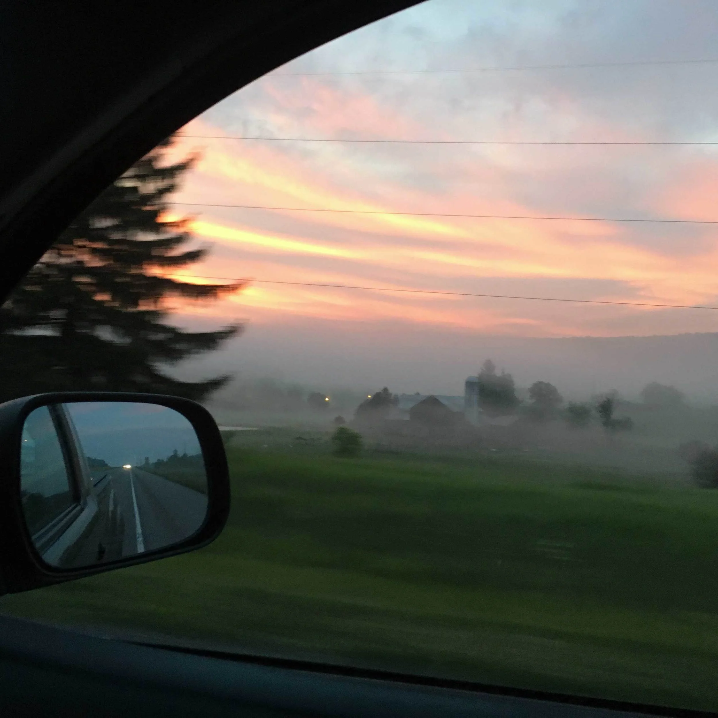 Sunrise near Homer City, PA - Red sky at morning, sailor take warning.