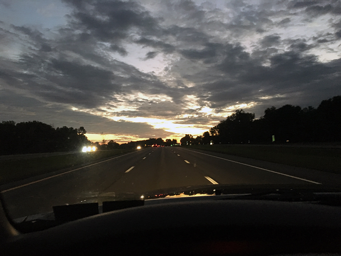 Dawn breaking on I-81 N as I drove to Pulaski.