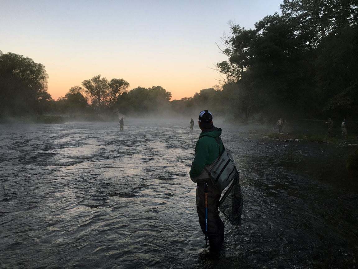 The early morning fog on the Salmon River on Saturday morning.