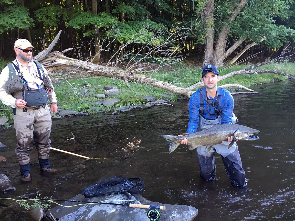 Mike Haines and I after the 40 minute battle with the male Chinook.