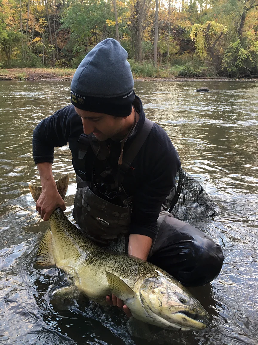The last salmon I brought to hand before heading home on Sunday.