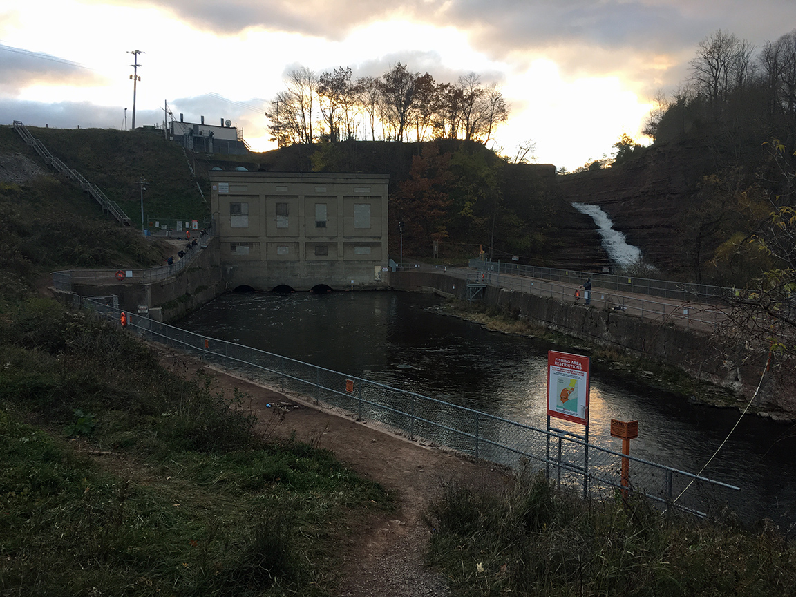 The bottom release area at the Waterport Dam.