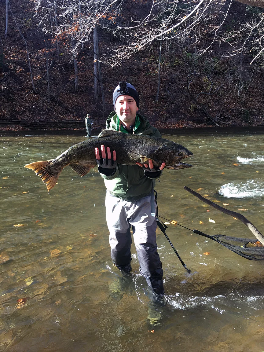 The first Oak Orchard Chinook salmon I caught.