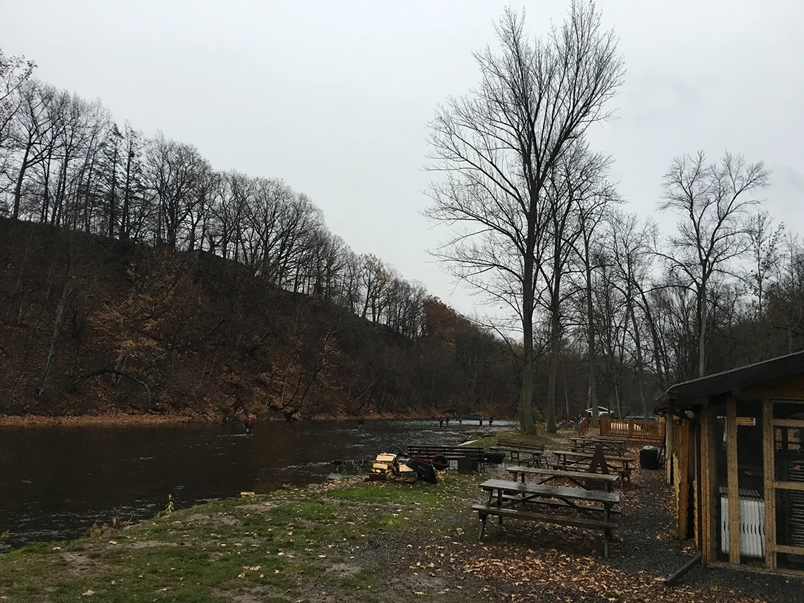 The view at the Archery Club on the Oak Orchard River.