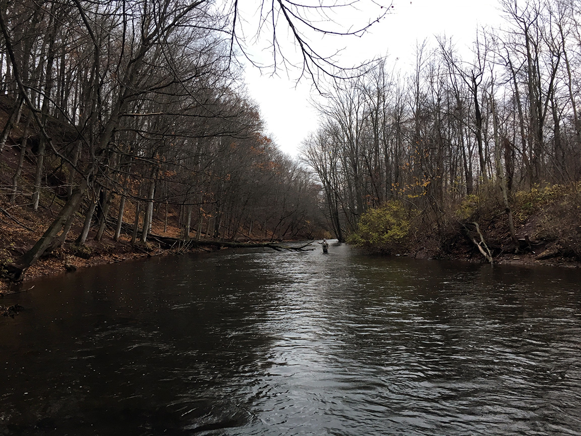 The view on the Oak Orchard River on Saturday afternoon.