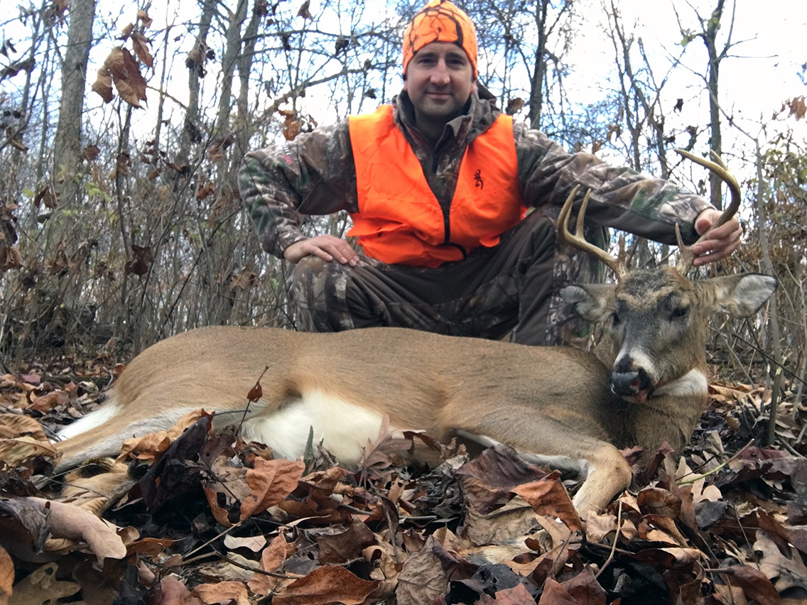 The 8 point buck I harvested on the morning of Saturday, December 3, 2016.