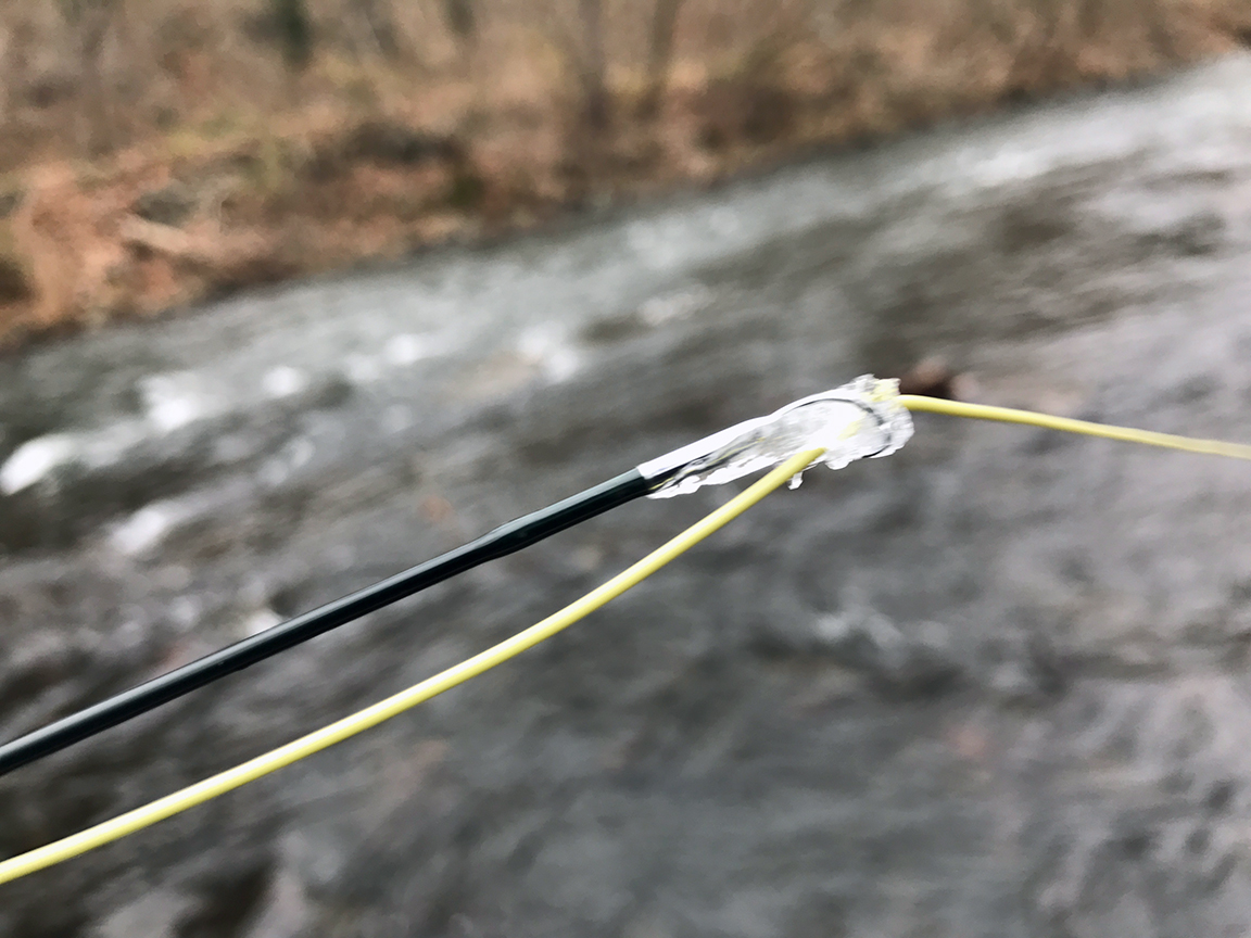 The temperatures were so cold on Sunday I was dealing with ice on my rod guides.