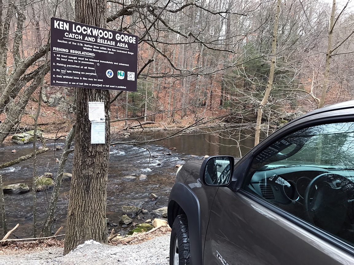 The upper parking lot at the Ken Lockwood Gorge.