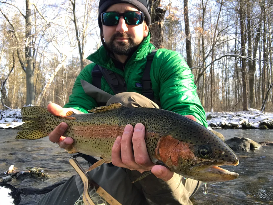 The big bow I caught on a Flash Back Hare's Ear Nymph.