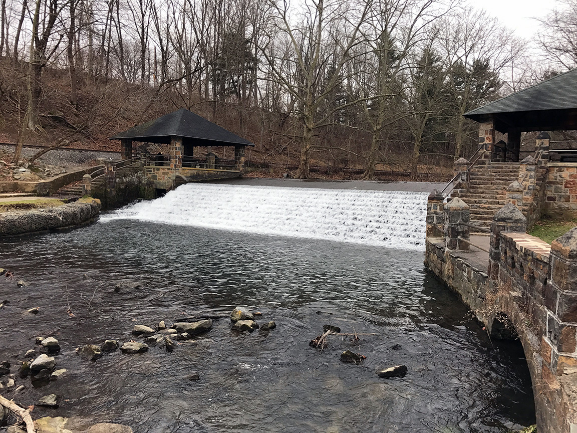 Illick's Mill Dam located in the Illick's Mill Park.