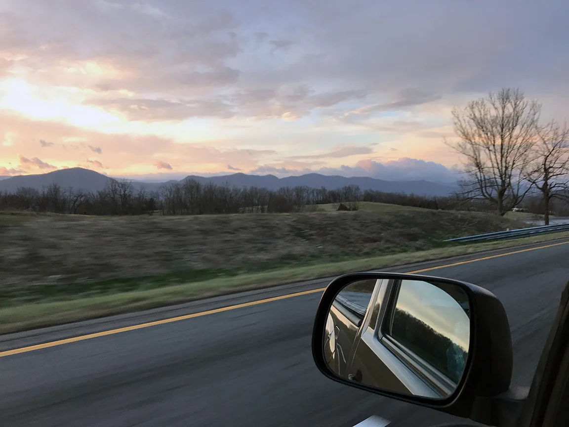 Driving on Rt. 81 the mountains of Shenandoah National Park appeared on the horizon.